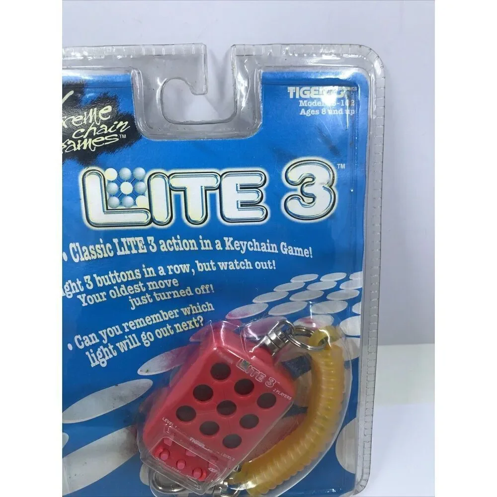 New Vintage Tiger Electronics Lite 3 Keychain Game Sealed Package. 1998 Vintage